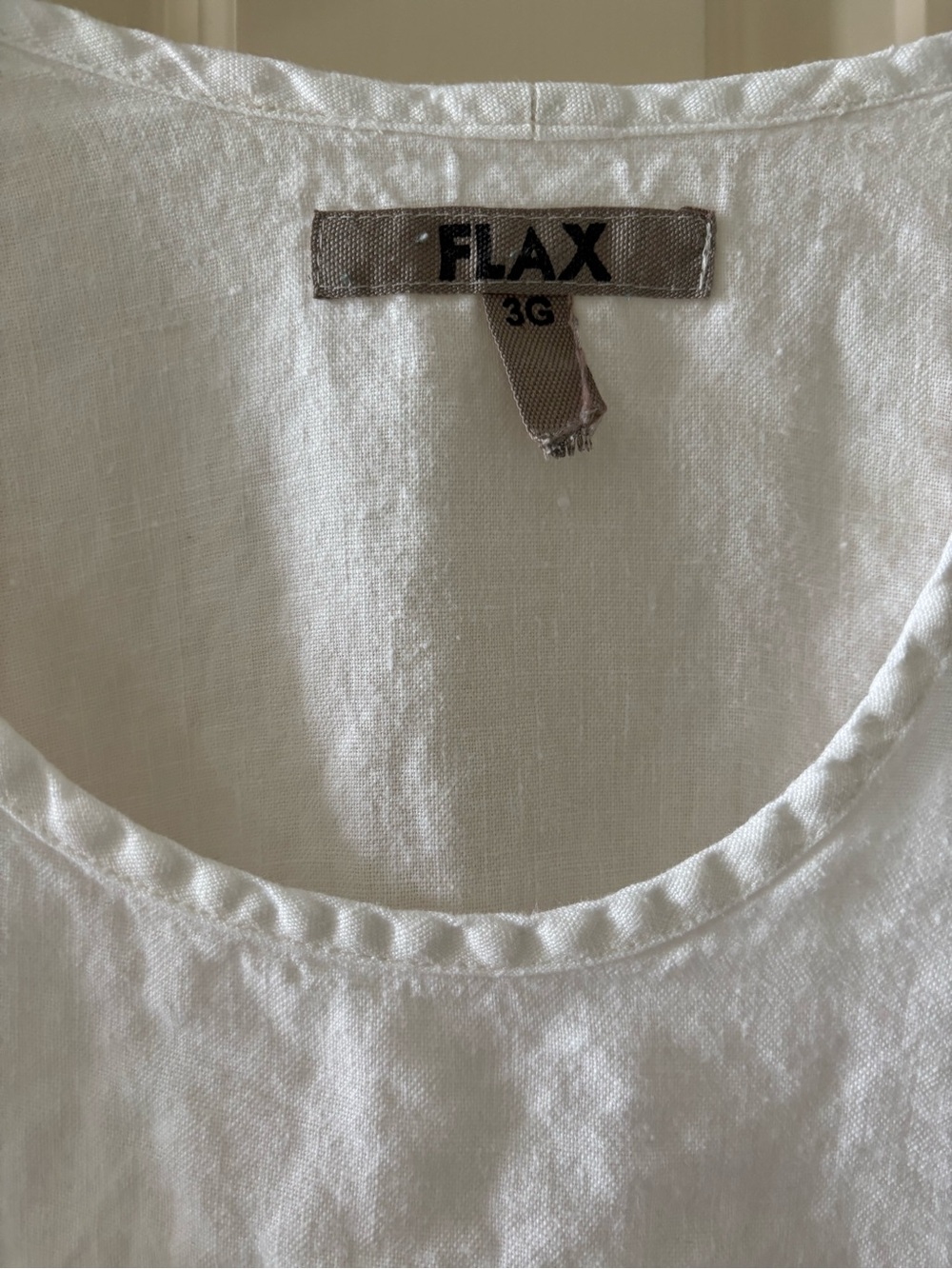 FLAX 3g 3x white linen top blouse - Picture 2 of 7